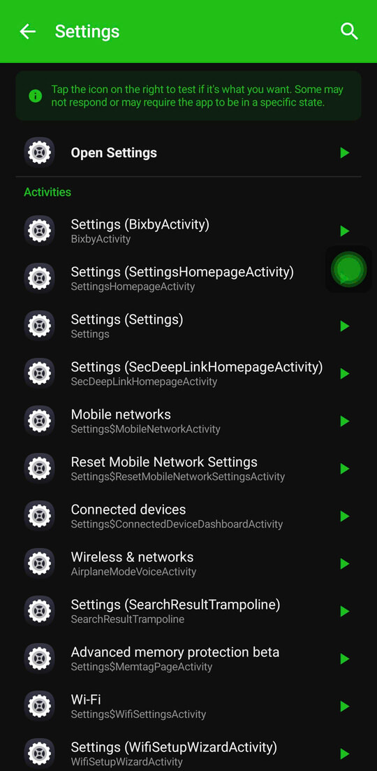 Floatify hidden activities