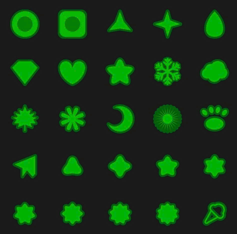 Floatify geometric floating button shape icons